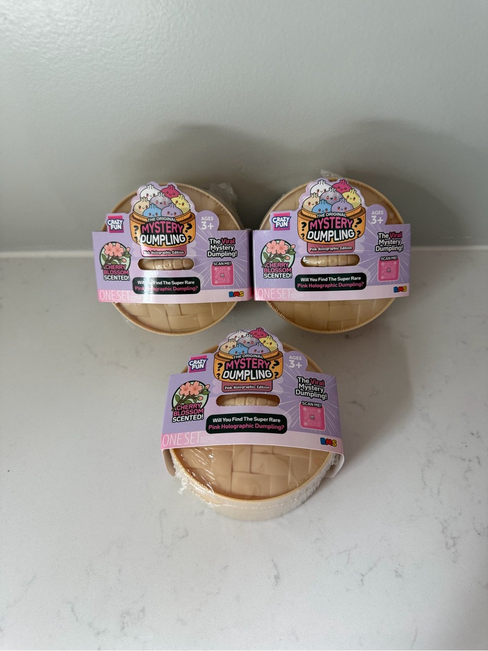 NEW Viral Mystery Dumplings Scented Cherry Blossom Pink Holographic Edition